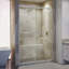 Porte de douche coulissante double sans cadre H 56 "à l 60" avec panneau de verre fixe-71010186