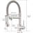 Kitchen Faucet With Brushed Nickel Pull Down - Brass Build, 360 Rotatable For Effortless Use Advanced Solid Construction A Hygienic