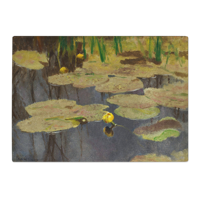 Lilly Pond by Bruno Liljefors Chopping Board, 28.5cm W x 39cm L