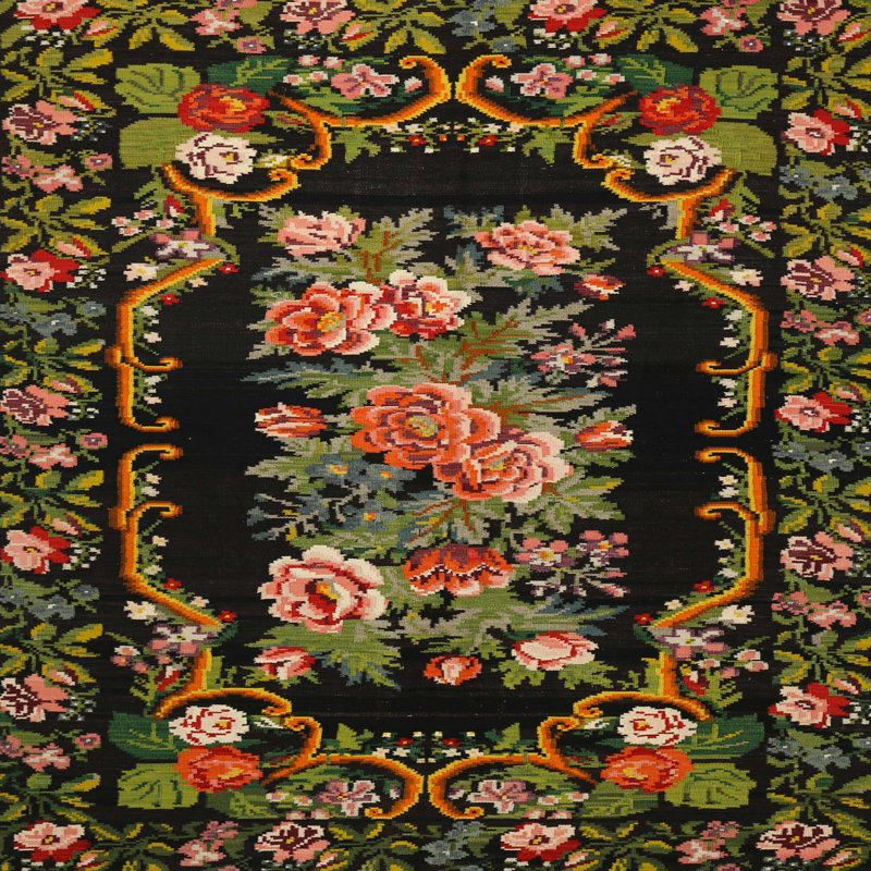 Floral Indoor Rug, Square 7'