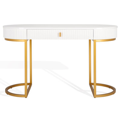 Annehild Oval Metal Base Standing Desk