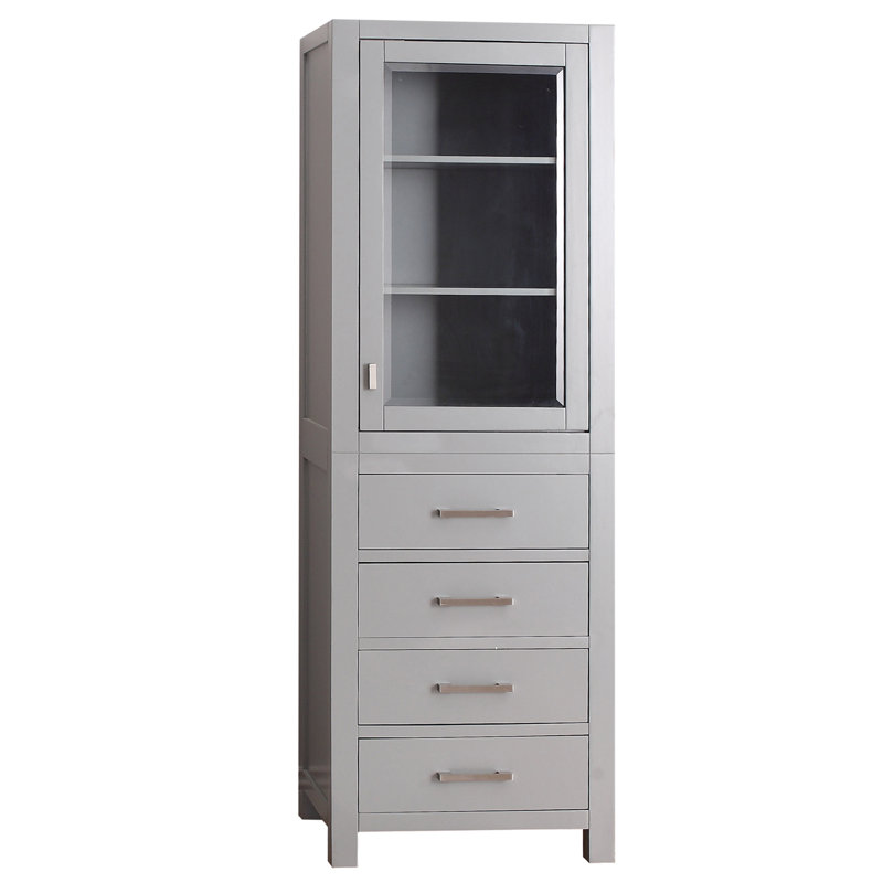 Armoire à linge Keira, Gris givré