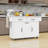 Kitchen Island Cart with Drop Leaf Countertop, Tilt-Out Trash Cabinet and 2 Drawers on Locking Wheels-892300286