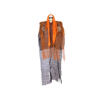 Hanging Halloween Skeleton Ghosts Decorations Large Grim Hanging Ghost Skull Yard Stakes Grim Easy To Install Suitable For Outside Yard Patio Garden