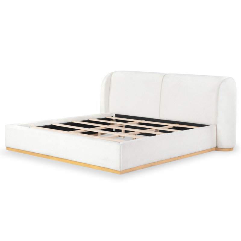 Martynia Boucle King Bed, Ivory, Queen