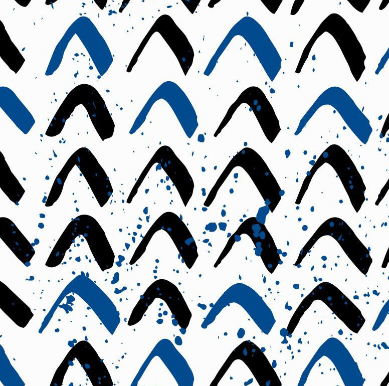 Roof Tops Chevron Peel & Stick Wallpaper Roll by Jamie Graney, Blue