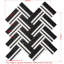 12" x 11" Marble Herringbone / Chevron Mosaic Wall & Floor Tile