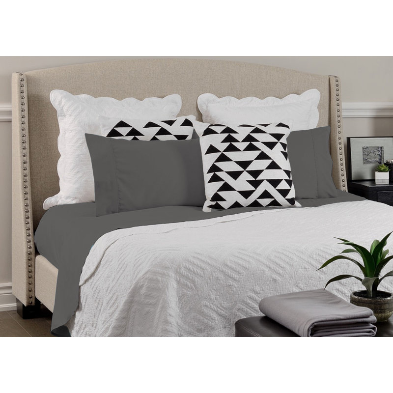 Ensemble de draps en microfibre Paarizaat 9000 Series, Gris foncé, Lit simple