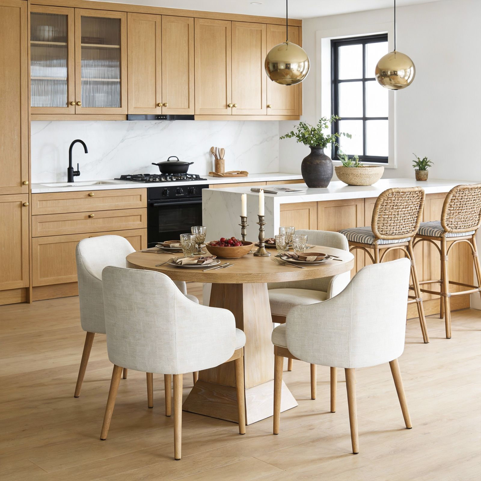45" Dining Table, Tan