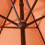 Parasol d'extérieur à frange bohémienne de 9 pi avec manivelle et inclinaison Collins, roseau corail / crème résistant aux rayons UV, mât brun foncé-1412435130-1422570733