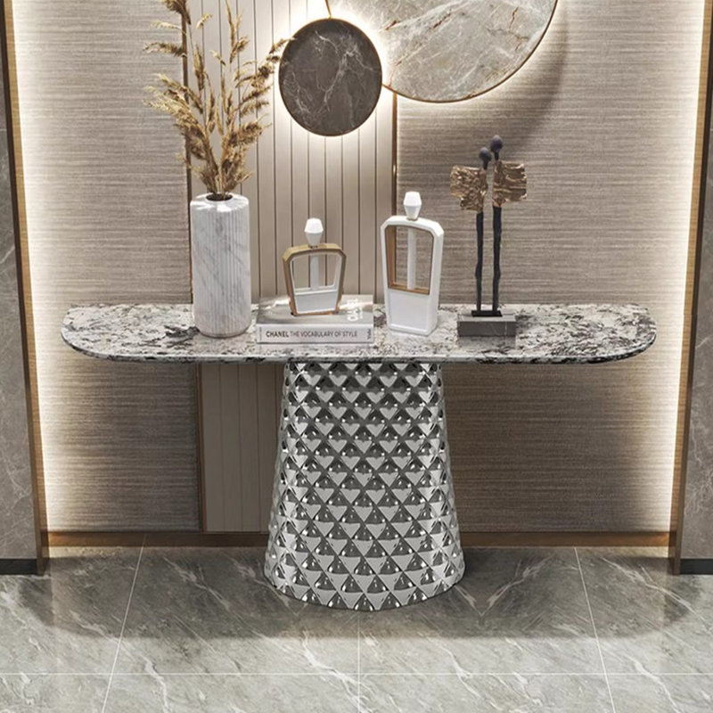Console légère en métal de style luxueux, 33.4" H x 59" W x 14.9" D