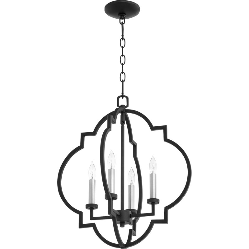 Lustre lanterne à 4 lumières Dooley, Noir