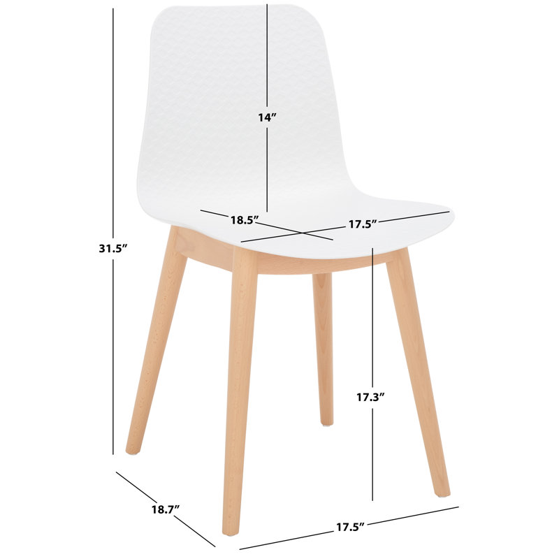Chaise d'appoint Haddie, Blanc / Naturel