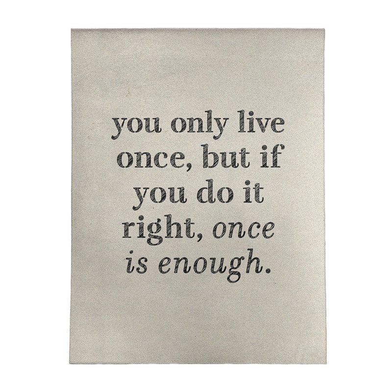 Tapis en chenille de polyester Quotes, Rectangle 9 pi x 12 pi