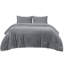 Ensembles d'édredon de taille très grand - Literie 3 pièces en molleton gris clair moelleux, esthétique rayée confortable pour les chambres modernes et les chambres d'amis, décoration intérieure de luxe toutes saisons-110437409-105492176