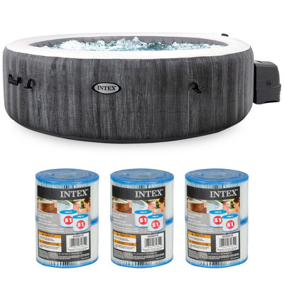 Spa gonflable et filtres de rechange Intex Purespa Plus (paquet de 8)
