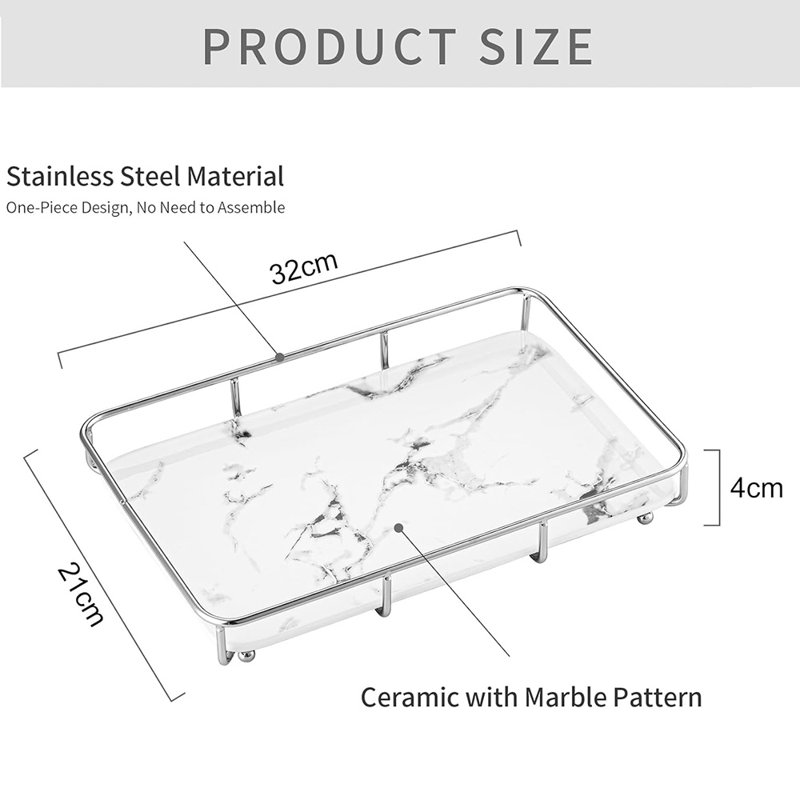 Plateau de rangement Elegant, Argent