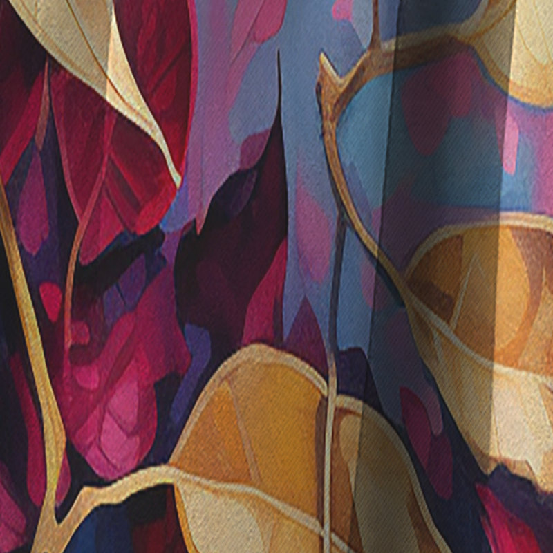 Carlton - Rideau à feuilles - Rideau occultant à motif floral - 1 panneau, L 52 po x L 120 po