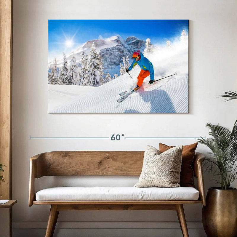 Sireci Snow Mountain Ski, 32" H x 48" W