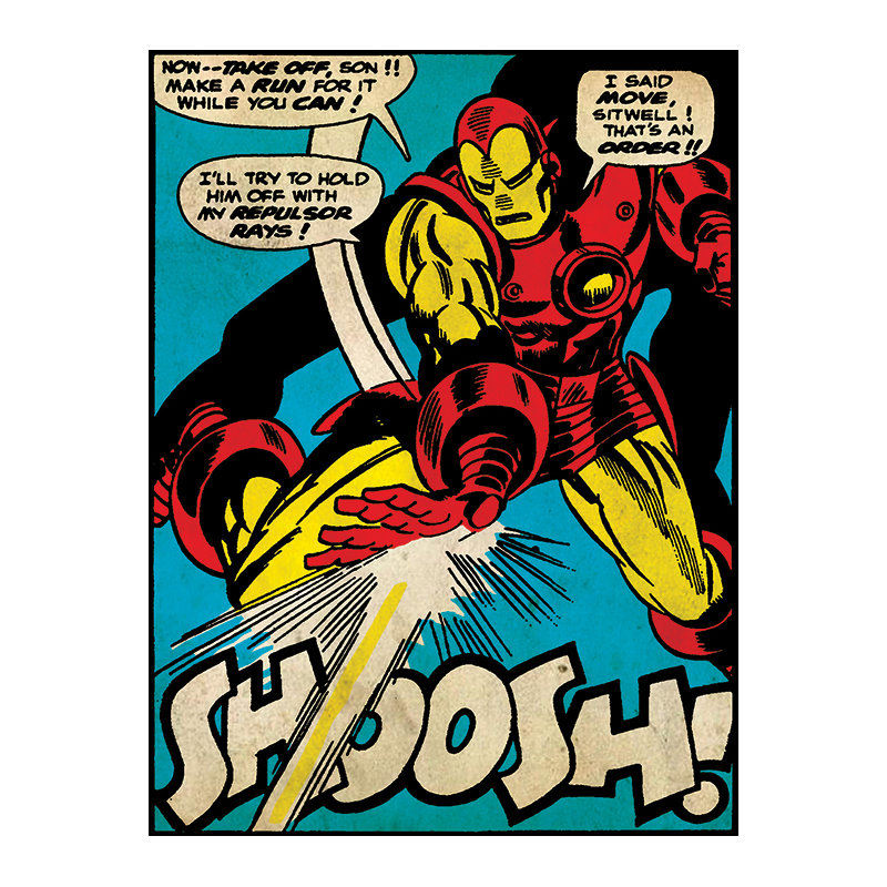 Iron Man Shoosh Graphic Art Print on Canvas