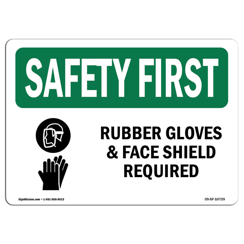 «Safety First Sign», H 12 po x l 18 po x P 0,1 po