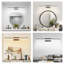 Luminaire de salle de bain moderne à DEL 32 po - Élégante applique murale en métal noir pour miroir, vestiaire ou lavabo-480812761-480812762