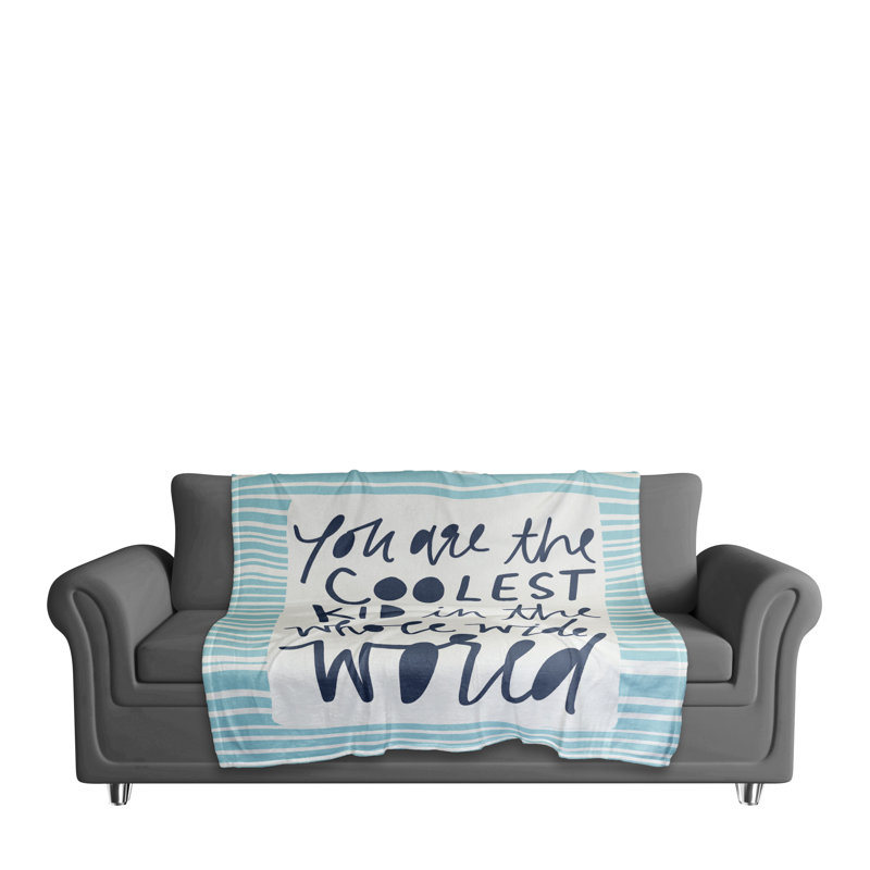 Cool Kid Hand Woven Throw Blanket, Blue