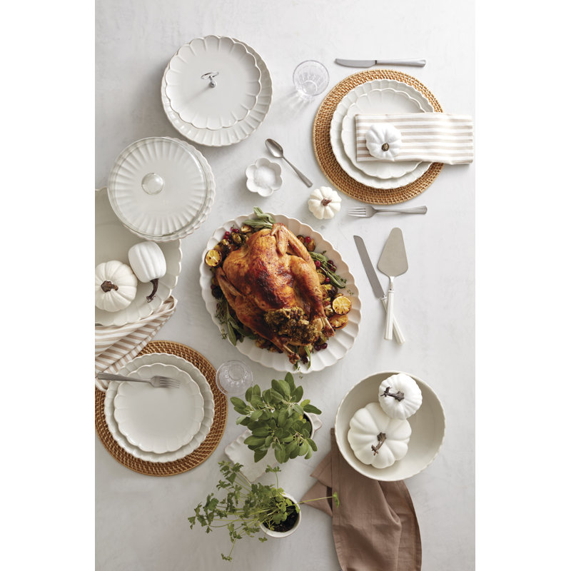 Lenox French Perle Scallop White 2-Tier Server