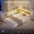 Full Corner Bed Frame With 3 Fabric Storage Drawers And 5-Grid Bookcase,  White-1416068747-1416068744