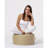 Stylish Garden Pouffe, Waterproof, 21.7 in Diameter x 11.8 in Height | 100% Polyester Fabric, 100% Original Bead Styrofoam, Max Weight Capacity: 440 lbs | Camel Color, Perfect for Modern Outdoor Entertainment & Relaxation-2120909816