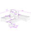 Lit plateforme simple tapissier avec lit gigogne et rangement