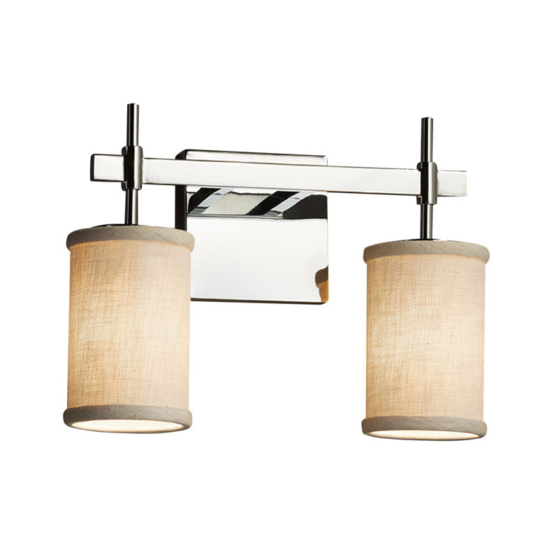 Geoffroy 2 - Light Dimmable Vanity Light, Cream, Brushed Nickel