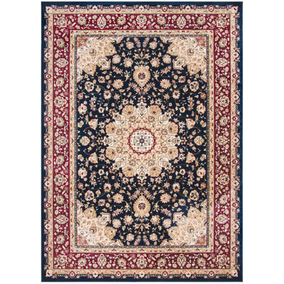 Tapis oriental à motif de viscose Carolus