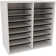 AdirOffice Solid + Manufactured Wood 16 Compartment Mailroom Organizer