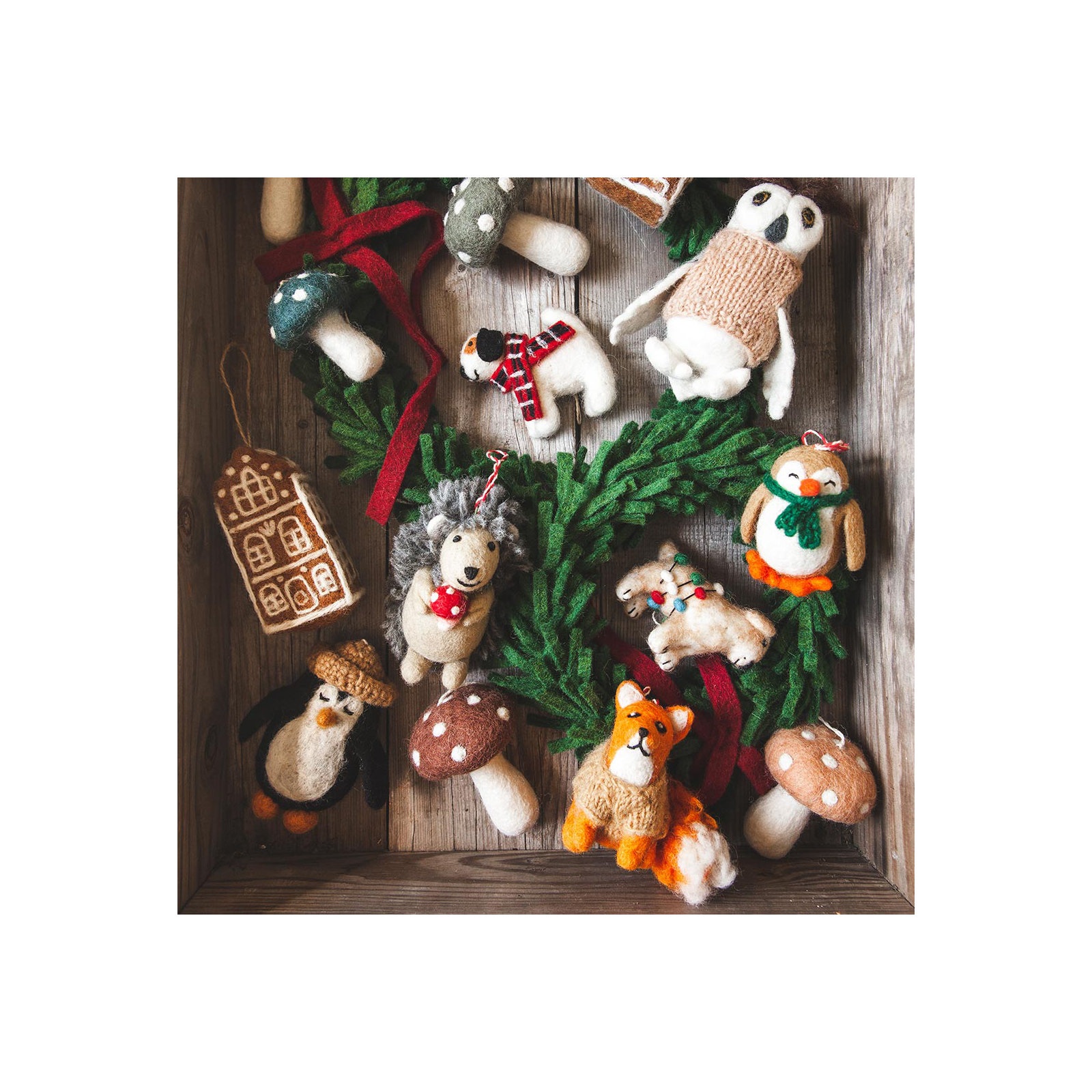 Felted Woodland Animal Ornament - Henry Hedgehog