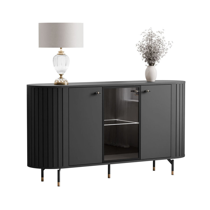 150cm Sideboard, Black