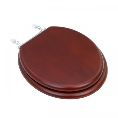 Siège de toilette rond en bois franc massif