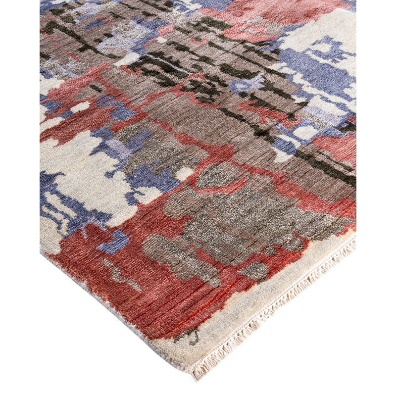 Overdyed One-of-a-Kind 9' 2" X 12' 3" Hand Knotted Area Rug