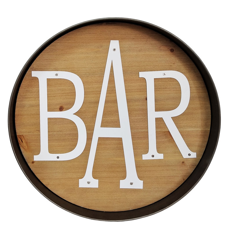 Décoration murale ronde en bois 19,75 po