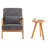 Mid-Century Modern Accent Chair with Durable Rubberwood-120886795-120886794
