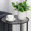 Table de bout avec plateau en verre et rangement-1989326390
