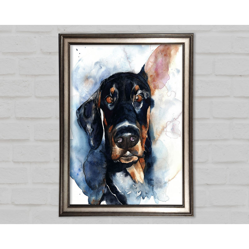 Doppy Dalmation Dog - Single Picture Frame Print, Silver Framed Paper, 59.7cm H x 42cm W x 3cm D