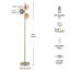 63'' Tree Floor Lamp with 3 Glass Globe Shades, Pink, Orange, Teal