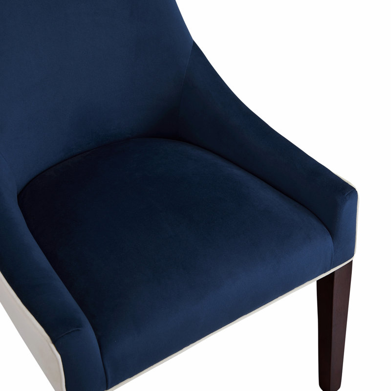 Chaise parsons rembourrée Eccleston, Bleu marine