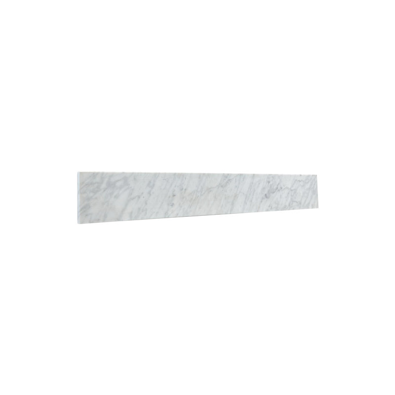 Dosseret en pierre 24 po, Marbre blanc jazz
