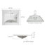 Lavabo de meuble-lavabo moderne 25 po avec dosseret simple Camilla, blanc uni