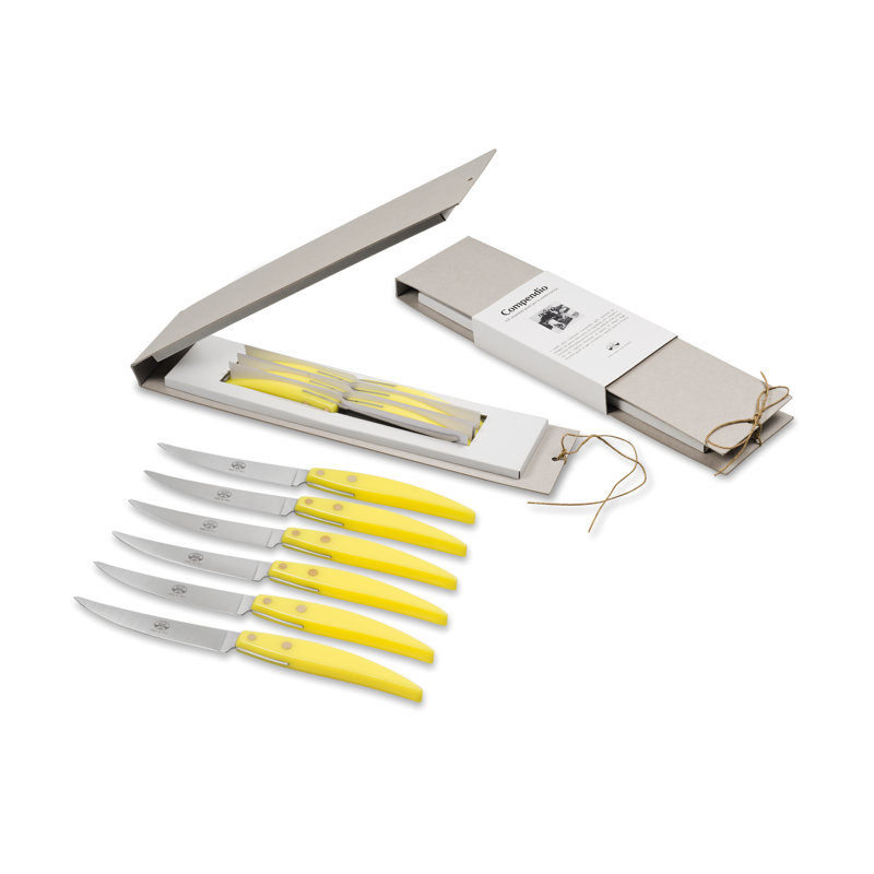 Policromia Table Knife Set, Yellow