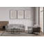 Élégant canapé 1 place, tissu gris, 39,4 po x 33,5 po x 33,5 po | Structure durable en bois de hêtre et en carton, 100% polyester, nettoyage à sec | Mousse douce et rembourrage en silicone, parfait pour les salons modernes et les petits espaces-1836852315