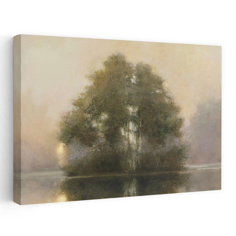 Lake Dawn contemporain gris brun crème, H 48 po x l 32 po