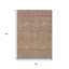 Tapis intérieur/extérieur lavable à rayures beiges et marron 90 x 150 cm